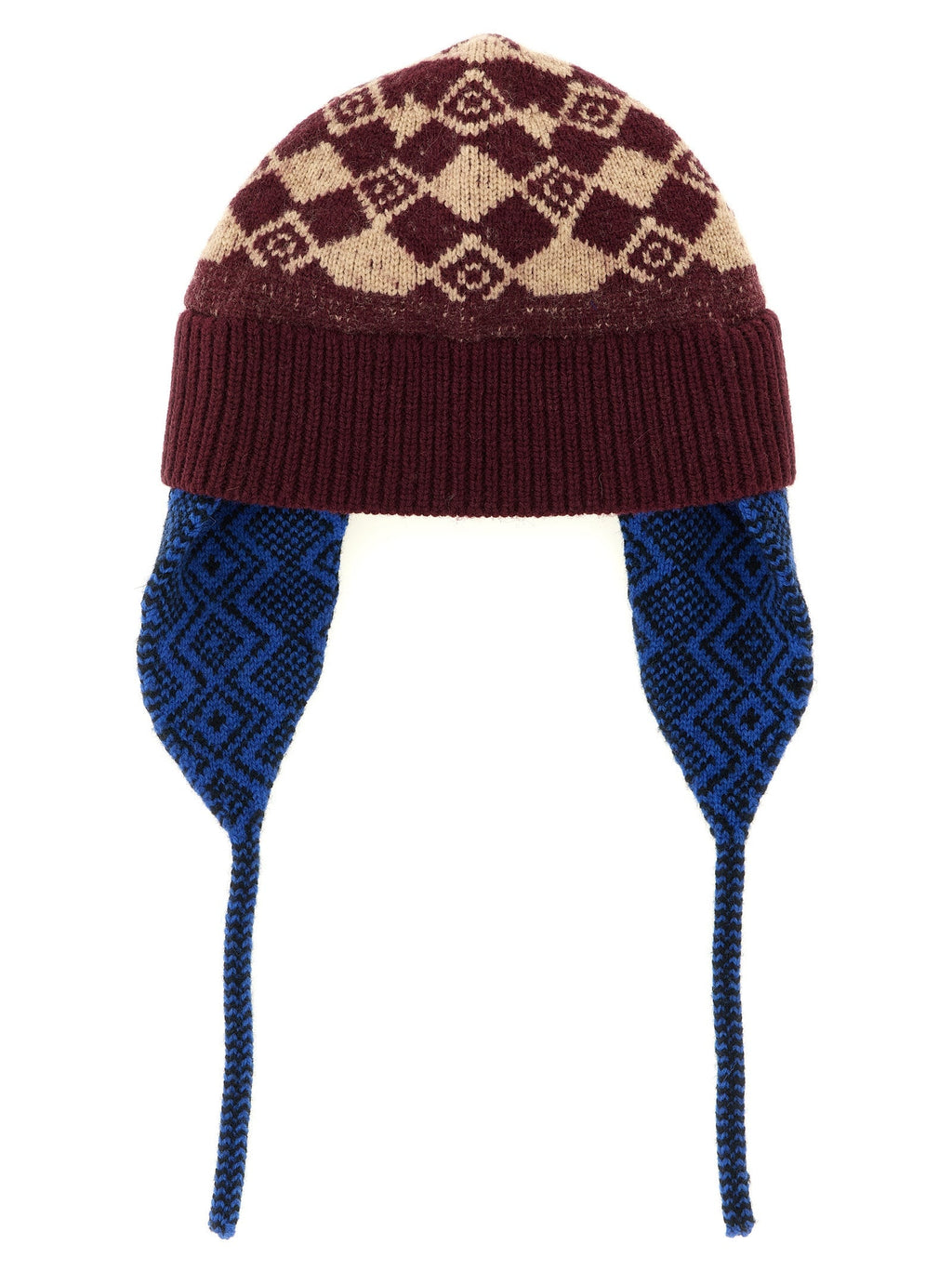 Dries Van Noten Bordeaux Wool Earflap Hat