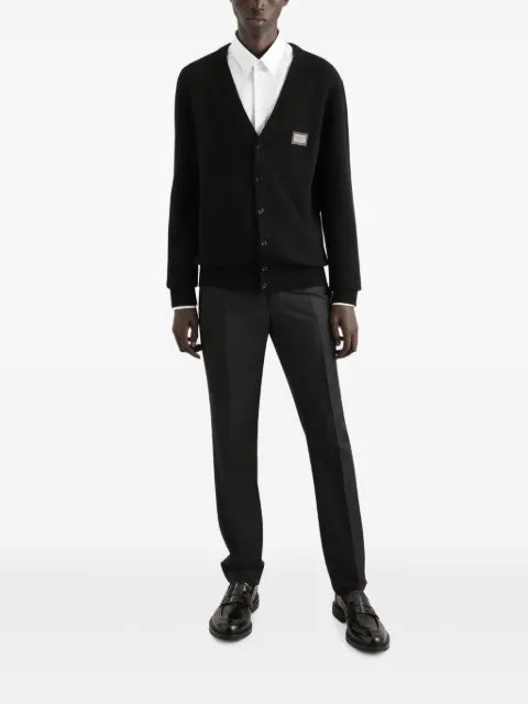 Dolce & Gabbana logo-tag cashmere-wool cardigan