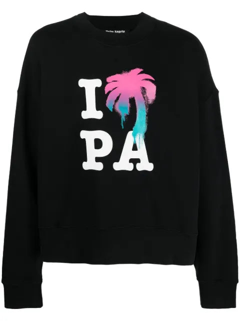 Palm Angels I Love PA crew-neck sweatshirt