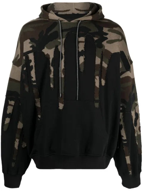 Mostly Heard Rarely Seen Extreme Drip camouflage-pattern cotton hoodie