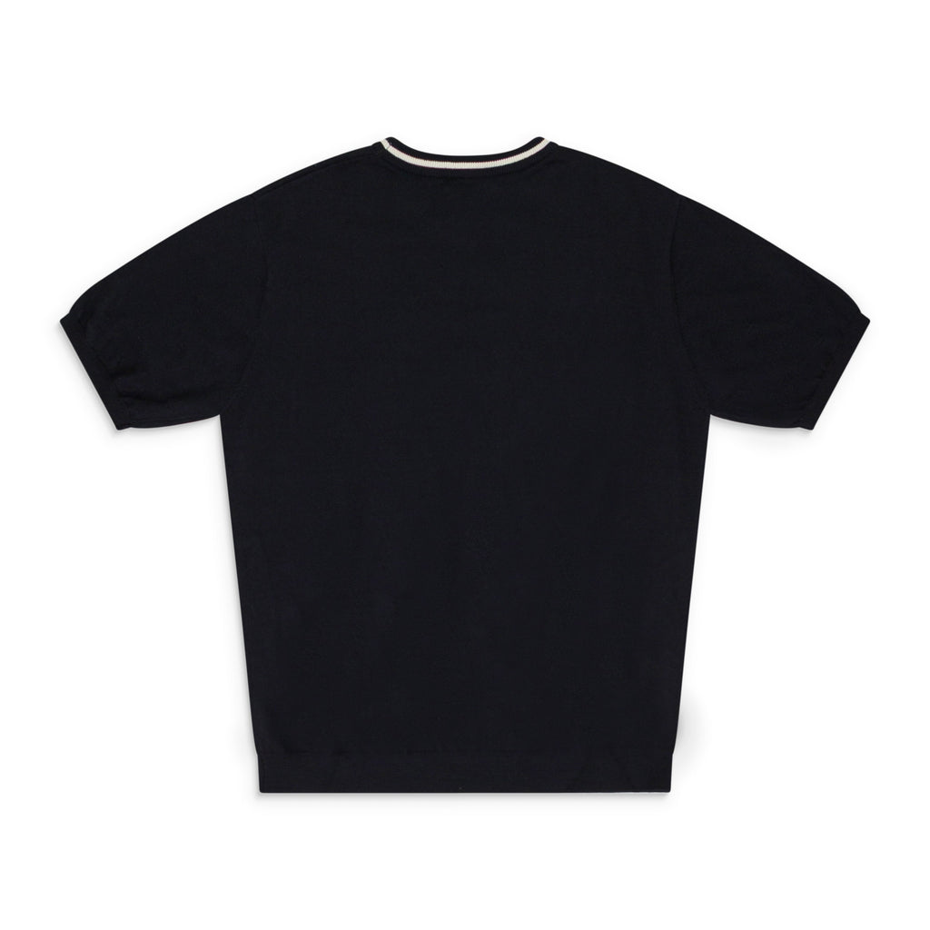 BLACK LOGO KNIT T-SHIRT