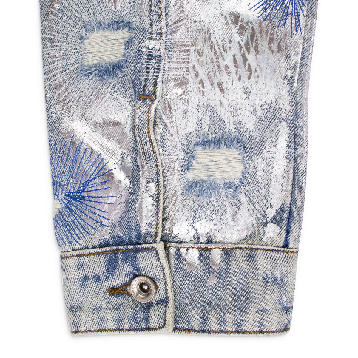 BLUE HEAVY METAL DENIM TRUCKER JACKET