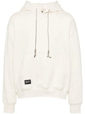 FIVE CM leather trim hoodie