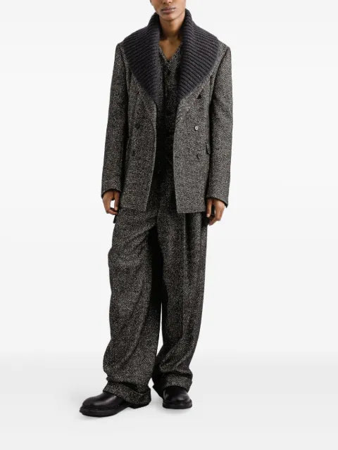 Dolce & Gabbana herringbone double-breasted blazer
