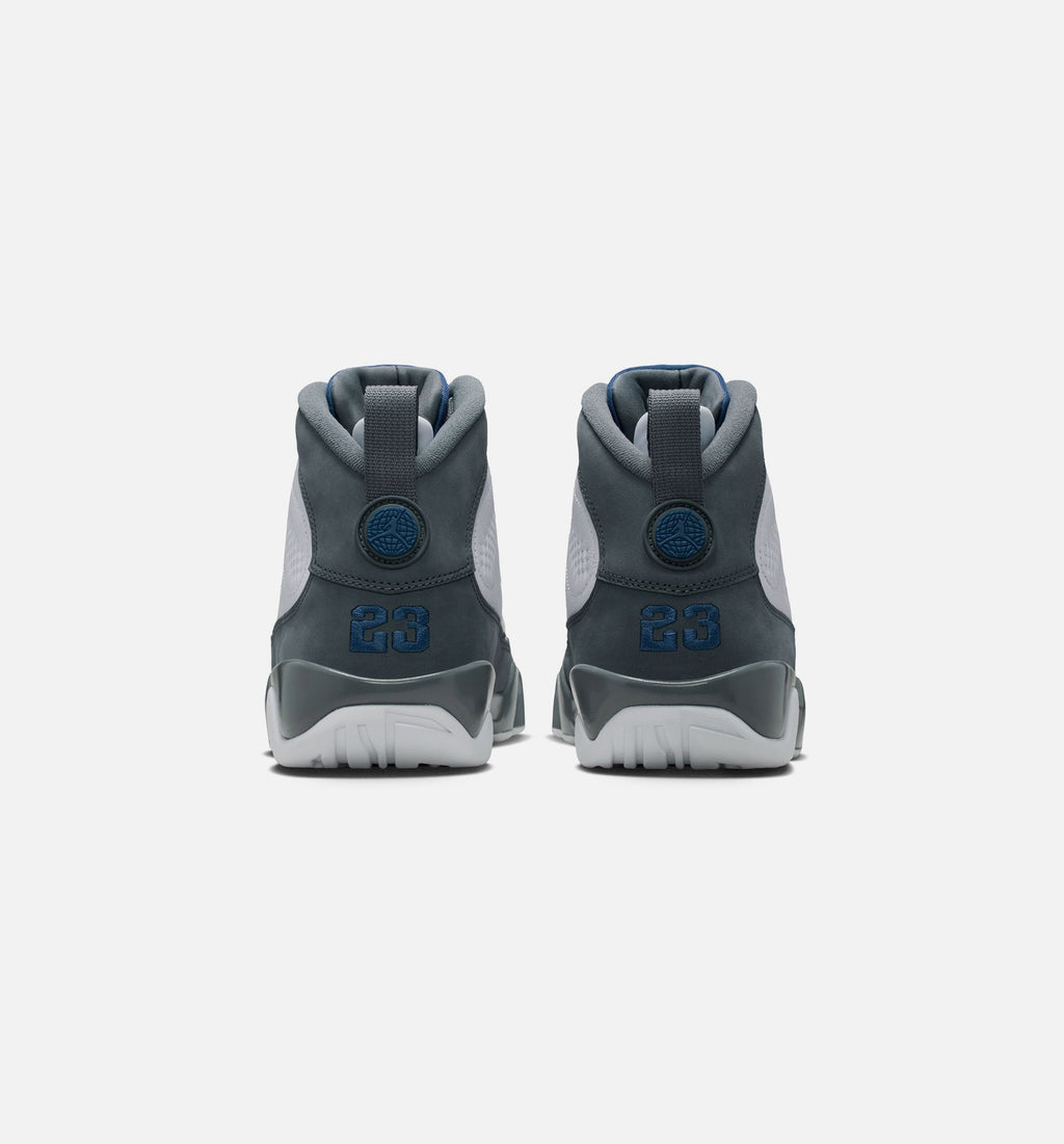 Air Jordan 9 Retro Flint Grey Men's Sneakers - White / French Blue / Flint Grey