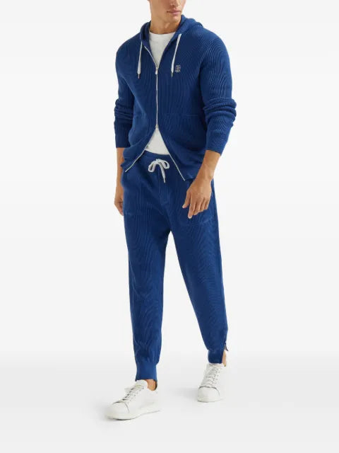 Brunello Cucinelli ribbed-knit hoodie