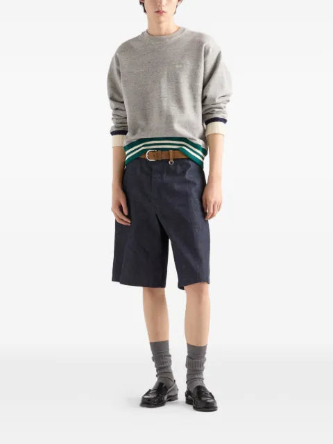 Prada cotton fleece sweatshirt