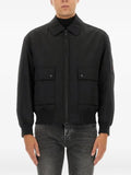 BOSS flap-pocket collared jacket