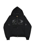 Bottega Desires logo-patch full-zip hoodie
