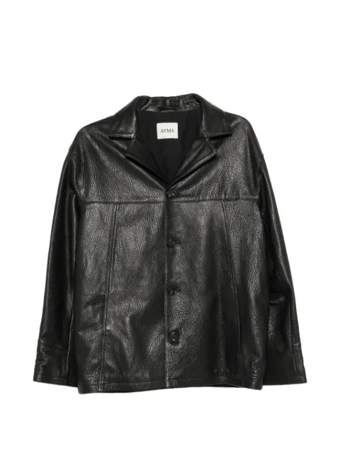 Arma Jack leather button-up jacket