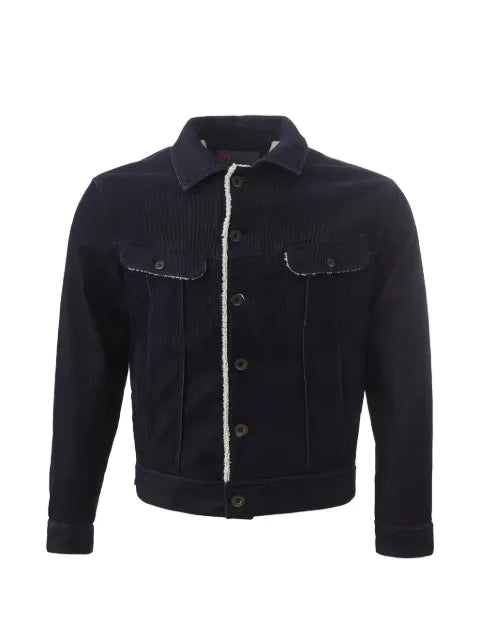 Lardini corduroy sherpa-lined jacket