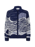 Laneus jacquard-knit boxy-fit cardigan