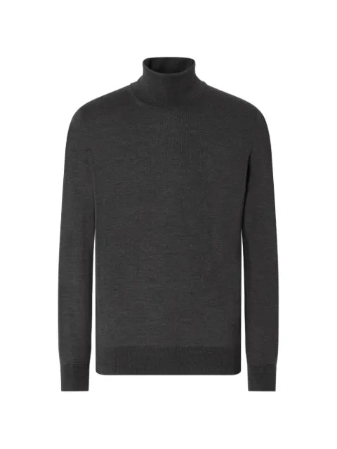Zegna dark grey mélange Cashseta turtleneck sweater