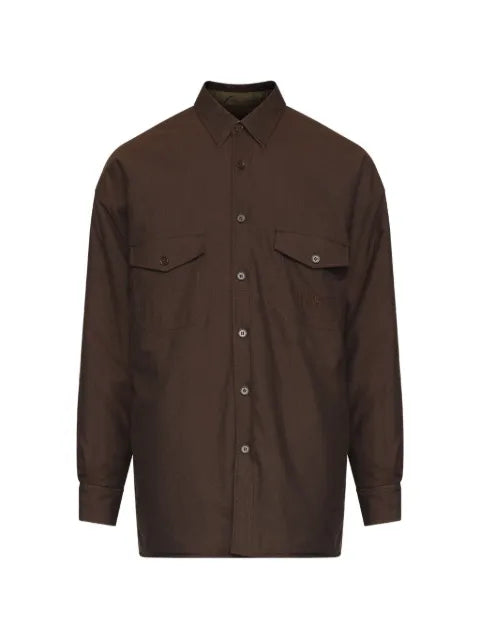 MM6 Maison Margiela reversible wool-blend shirt