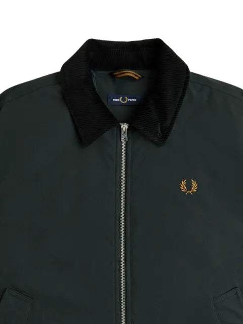 Fred Perry corduroy-collar logo-embroidered jacket