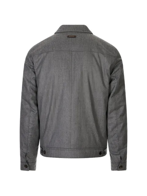 Peserico zip-up patch-pocket bomber jacket