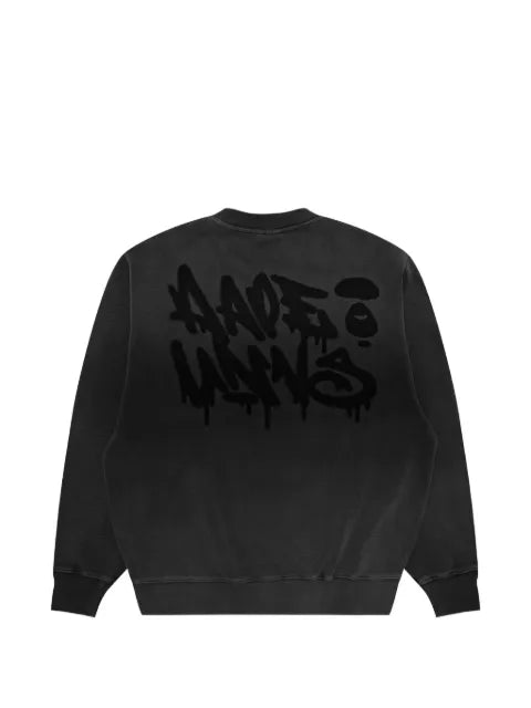 AAPE BY *A BATHING APE® Moonface-patch graffiti-print sweater