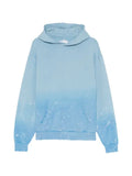 PALE CLOUD paint-splatter ombré-effect hoodie