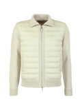 Moncler quilted-panel zip-up jacket