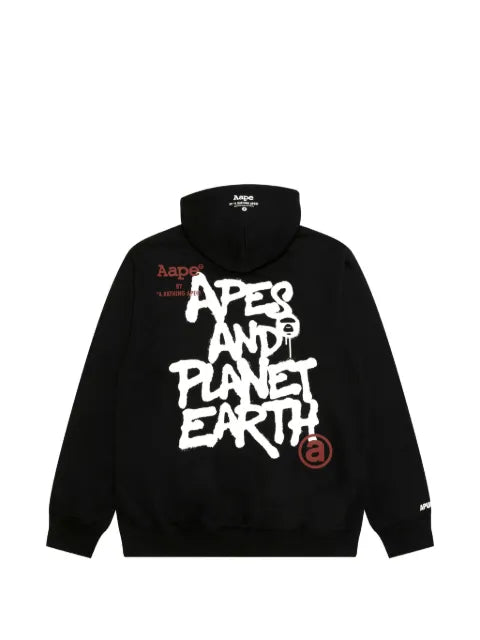 AAPE BY *A BATHING APE® Moonface slogan-print hoodie