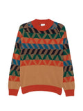 gallia Franz geometric-pattern high-neck sweater