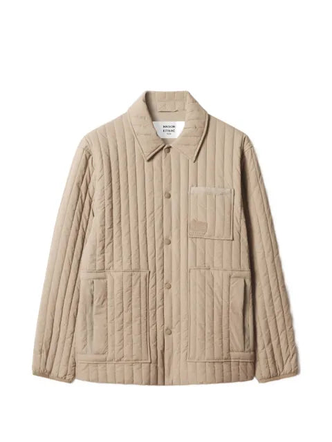 Maison Kitsuné vertical-quilted patch-pocket jacket
