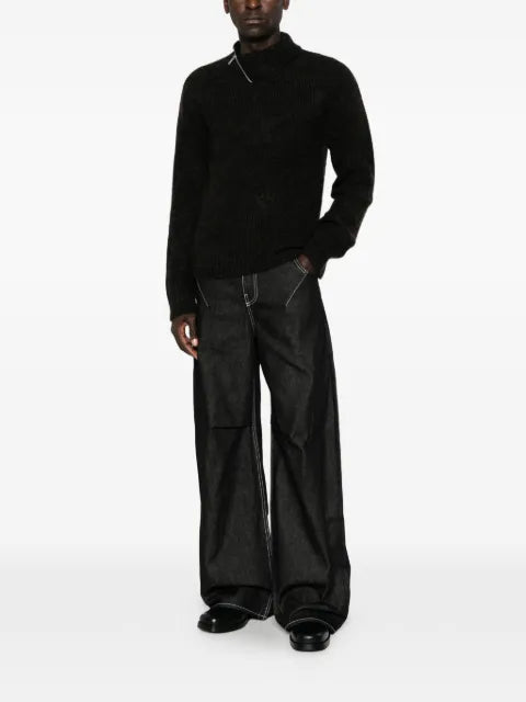 ENTIRE STUDIOS zip-neck ribbed sweater