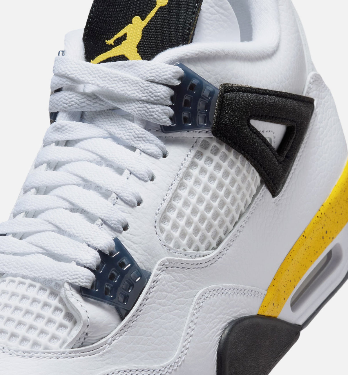 Air Jordan 4 Retro Rare Air Tour Yellow Men's Lifestyle Shoes - White/Dark Blue Grey/Black/Tour Yellow