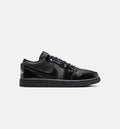 Air Jordan 1 Low Patent Elephant Women's Shoes - Black/White/Metallic Silver