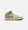 Air Jordan 1 Mid SE - Women's Lifestyle Shoe (Olive Aura/Pearl White/Lawn)