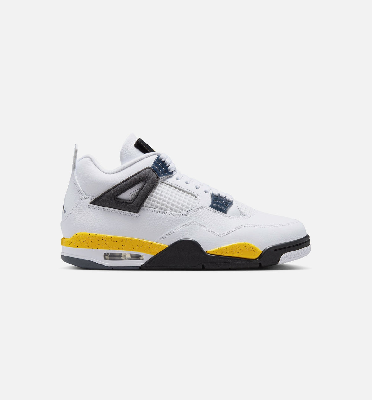 Air Jordan 4 Retro Rare Air Tour Yellow Men's Lifestyle Shoes - White / Dark Blue Grey / Tour Yellow