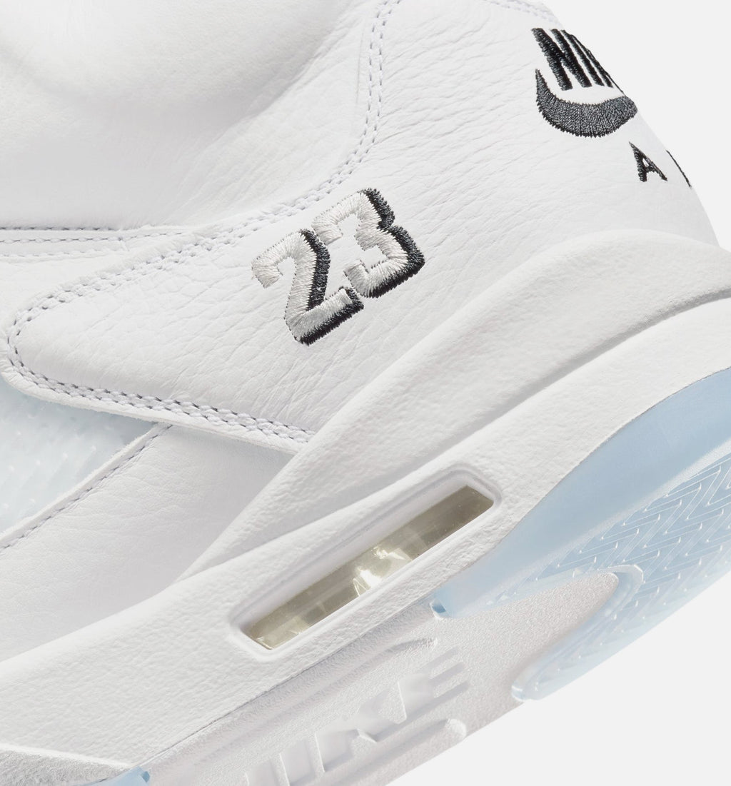 Air Jordan 5 Retro OG 'White Metallic' - Men's Lifestyle Sneaker (White/Metallic Silver/Black)