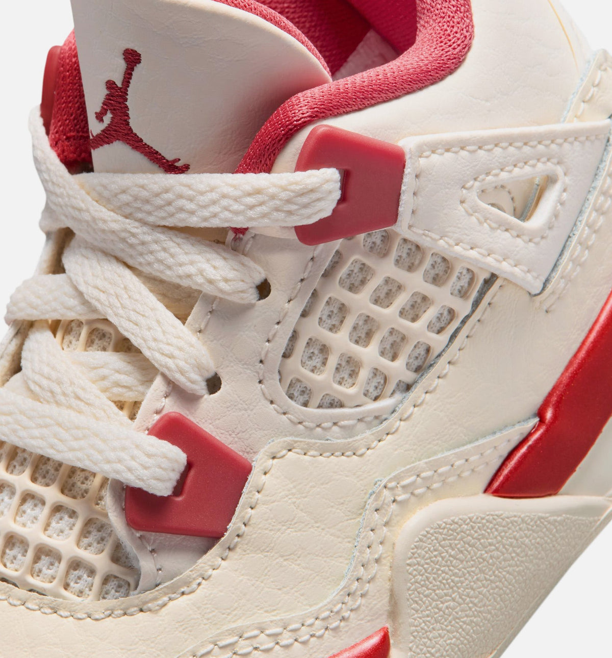 Air Jordan 4 Retro Valentine's Day Baby & Toddler Sneakers - Pale Ivory / Sierra Red / Tough Red
