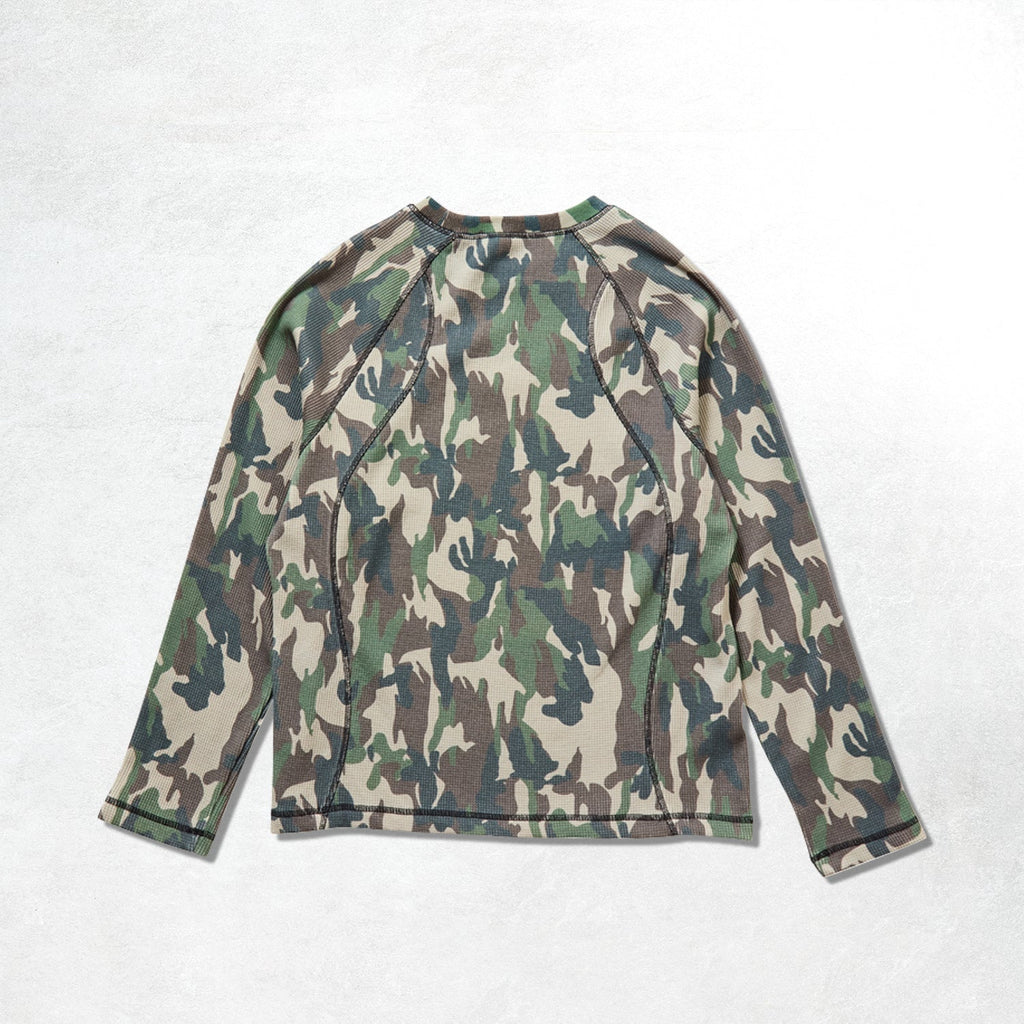 Chet Rock Trek Waffle Top: Green Camouflage