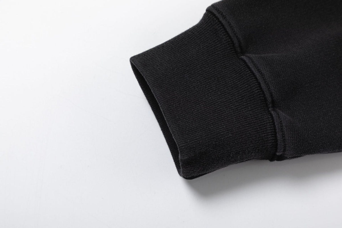 Off-White Black and White Figure Painting Graphic Hoodie