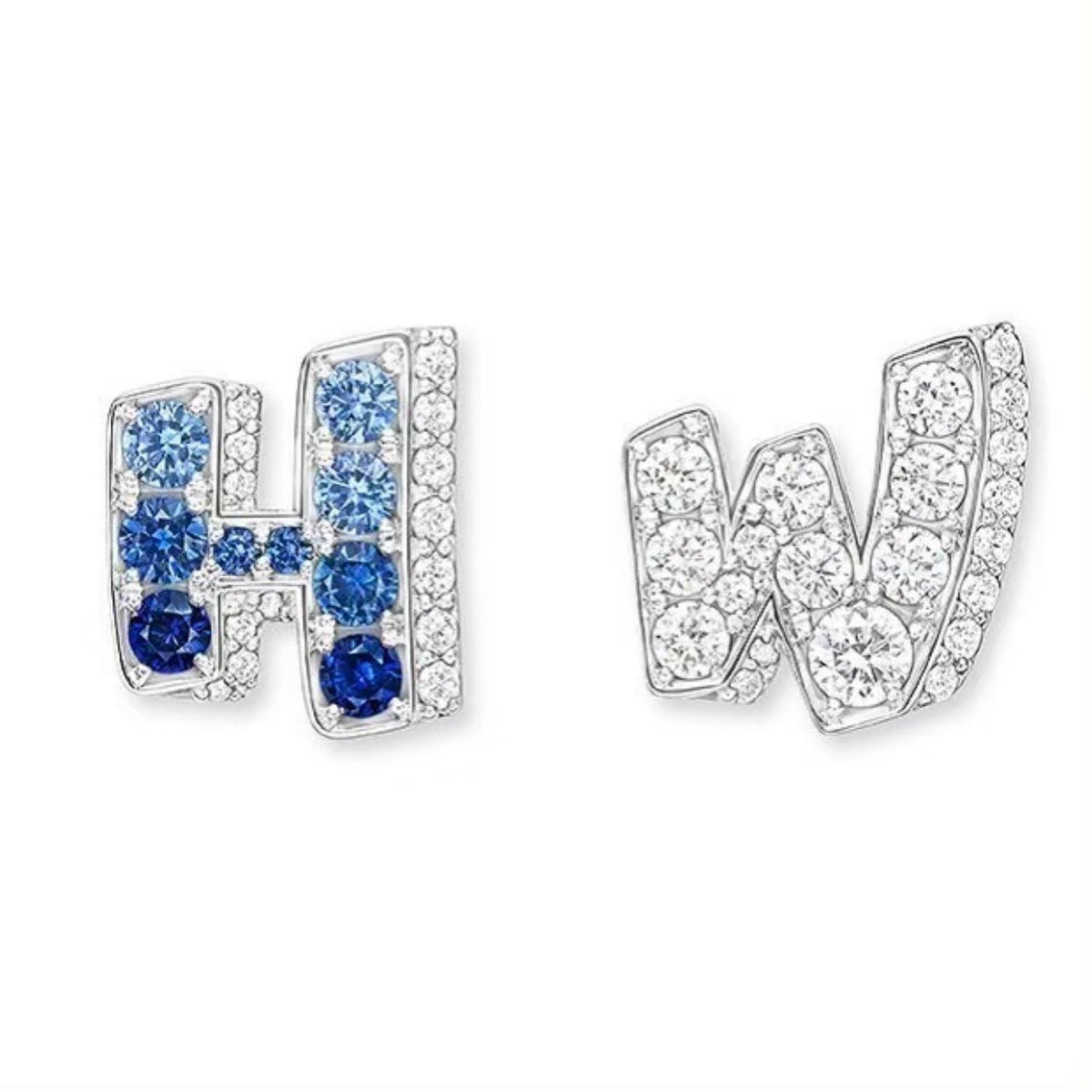 Harry Winston Style Lock Cubic Zirconia Earrings