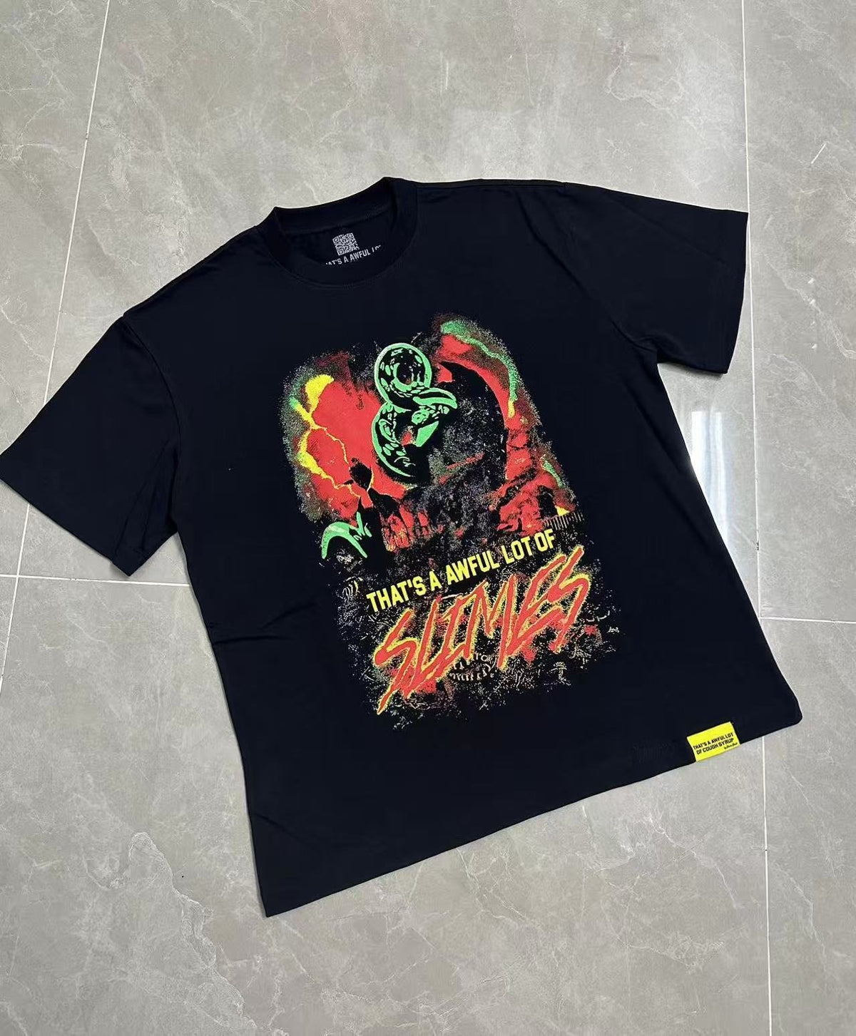 THAT'S A AWFUL LOT OF COUGH SYRUP Astronaut Slime Graphic T-Shirt