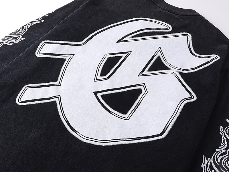 Godspeed E Pluribus Unum Washed Black Long-Sleeve T-Shirt