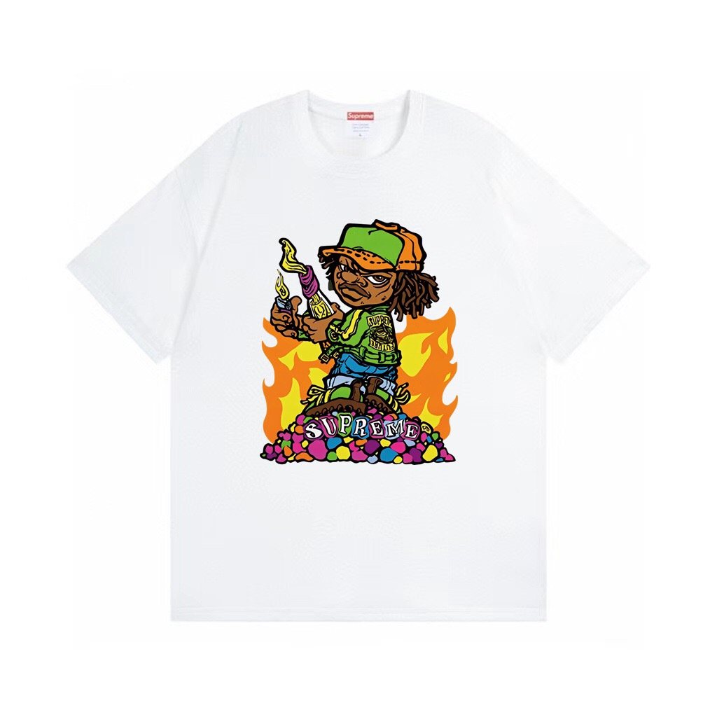 Supreme Molotov Kid Flame Graphic T-Shirt