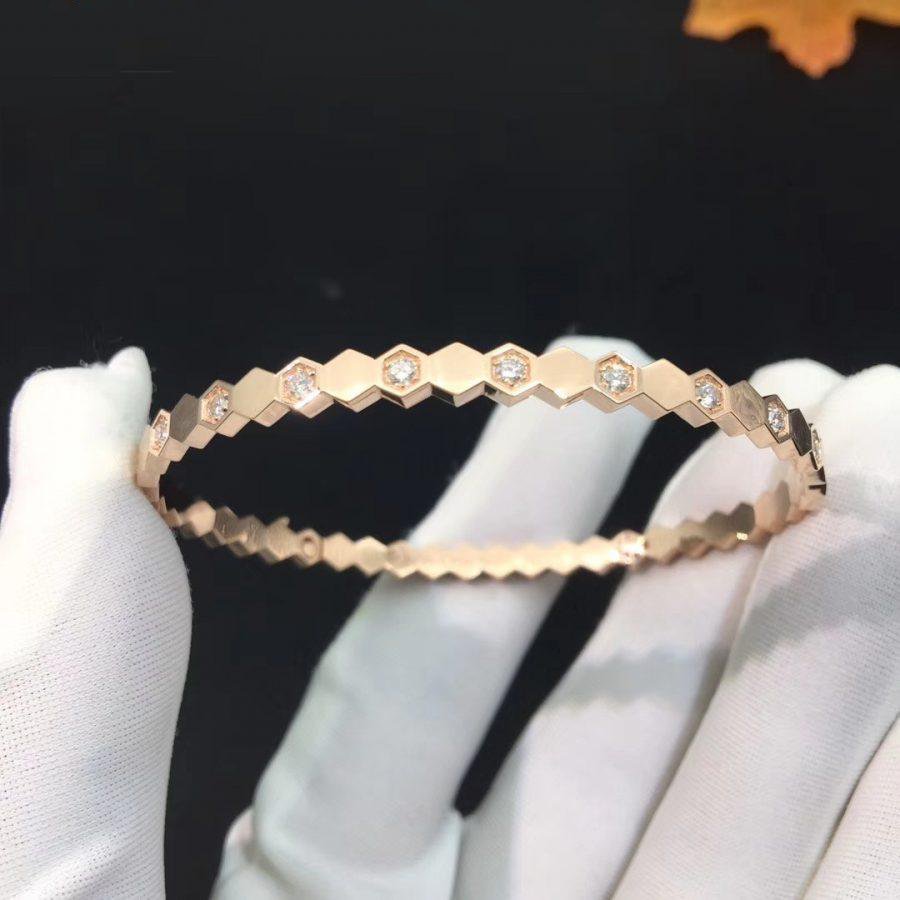 CHAUMET BEE LOVE PINK GOLD DIAMOND BRACELET