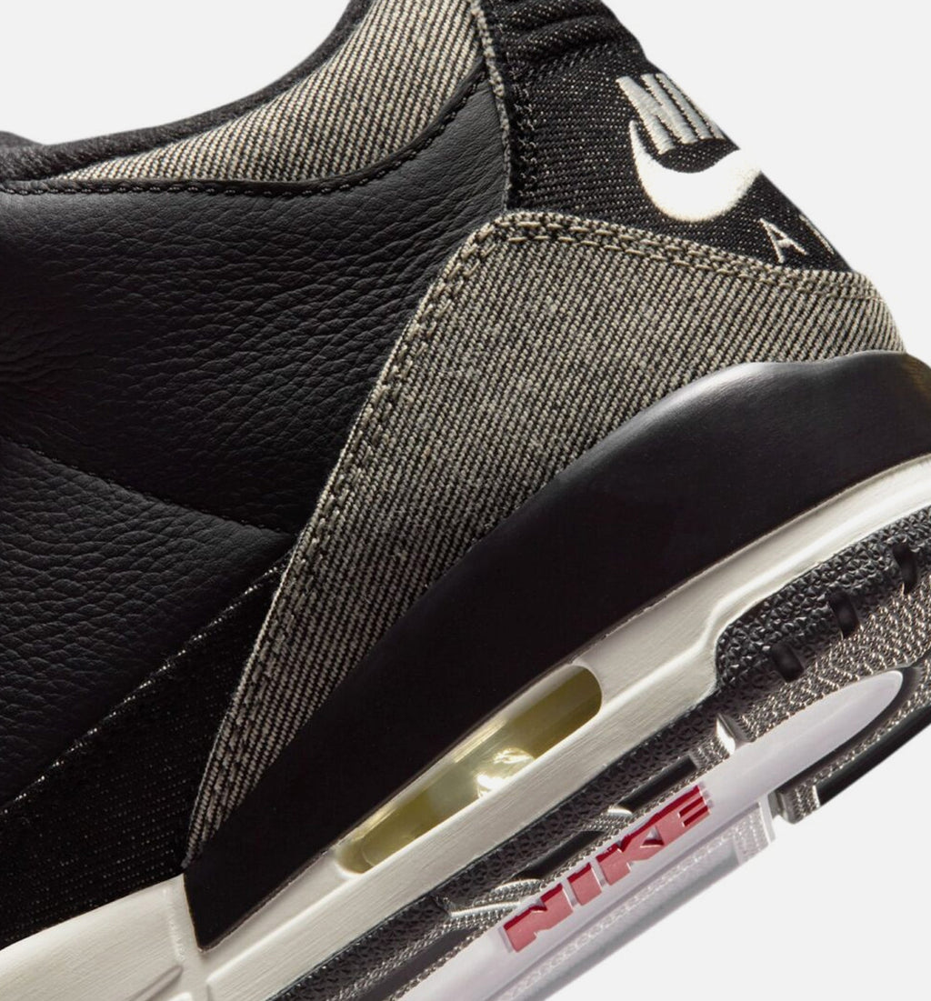 Air Jordan 3 x Levi's Black and White – Men's Lifestyle Shoe in Denim/Black/Gym Red