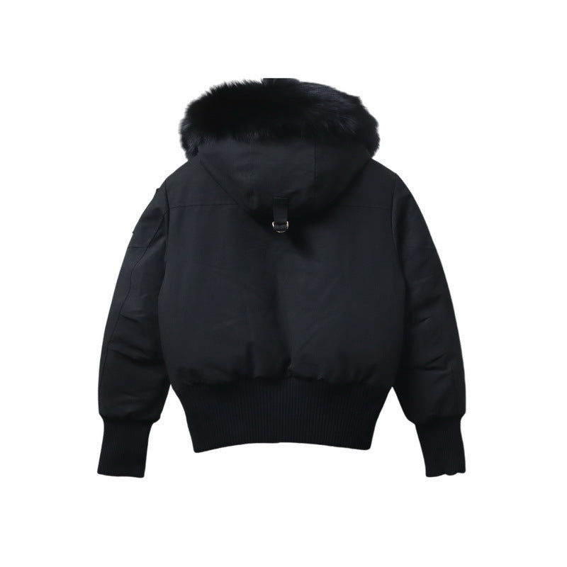 Moose Knuckles Fur-Trimmed Hooded Bomber Jacket