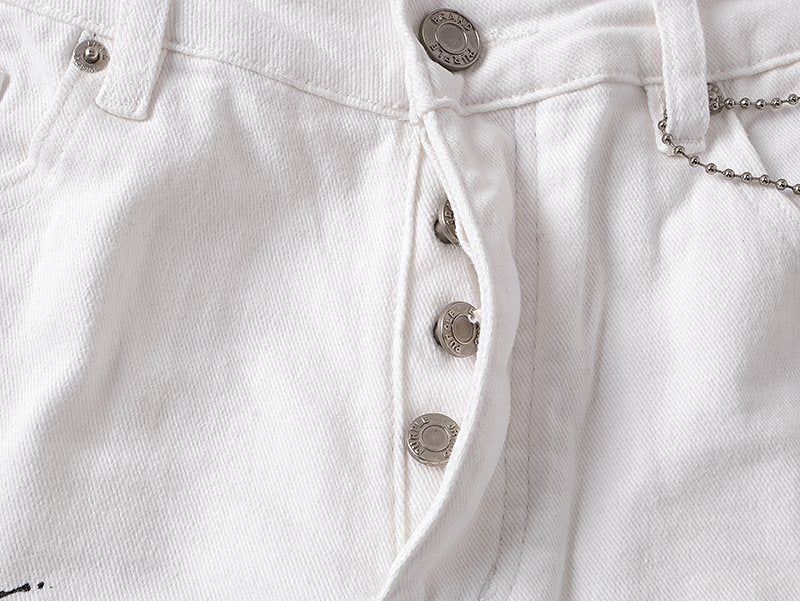 Purple Brand Paint-Splatter Jeans