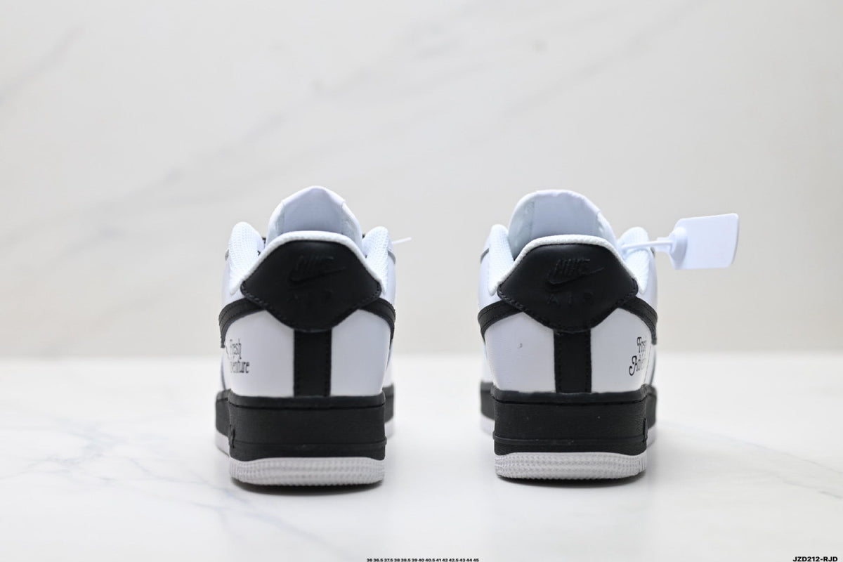 Nike Air Force 1 Low White Black Graphic Unisex Sneakers Style 17