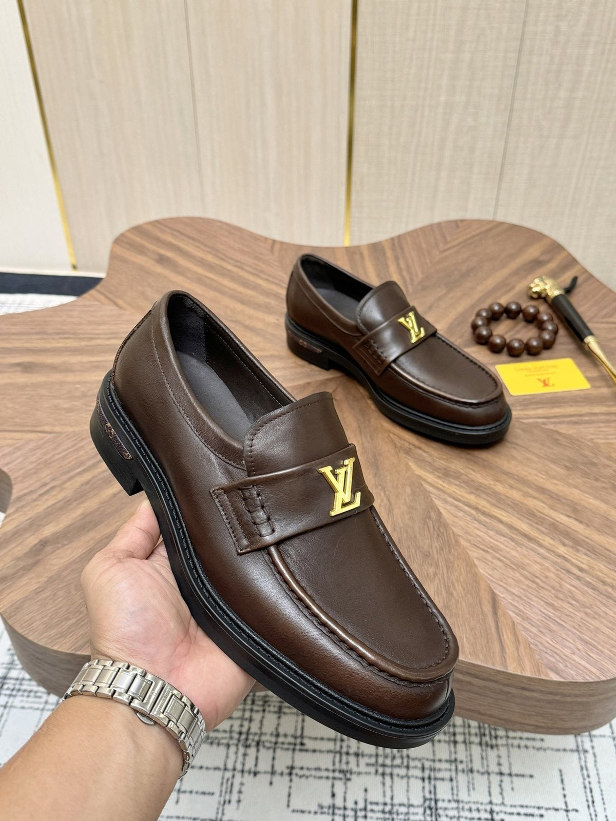 Louis Vuitton Men's Dark Brown Lug Sole Loafers