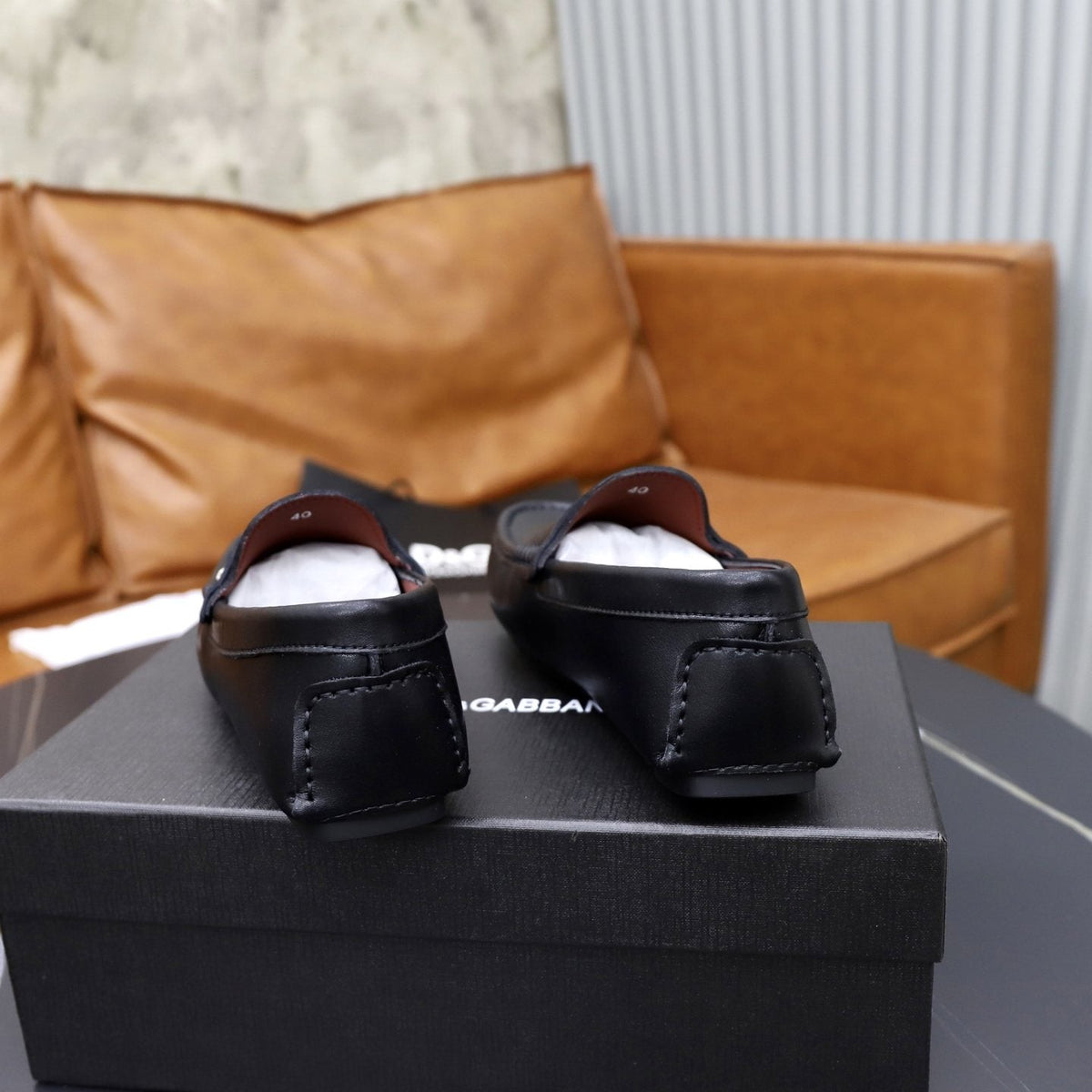 Dolce & Gabbana Men's Black Logo-Detail Loafers