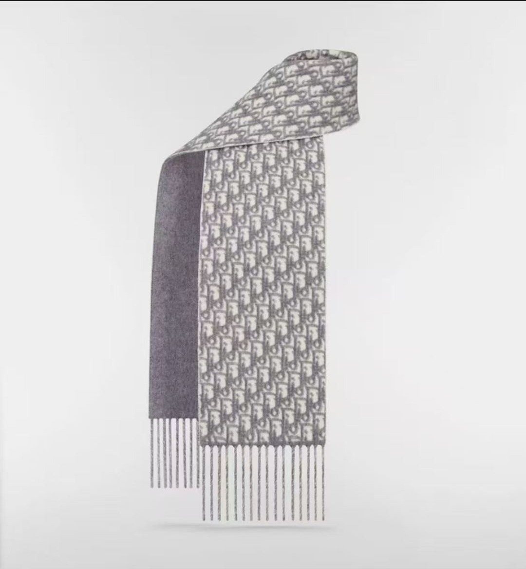 Dior Fringed Patterned Scarf