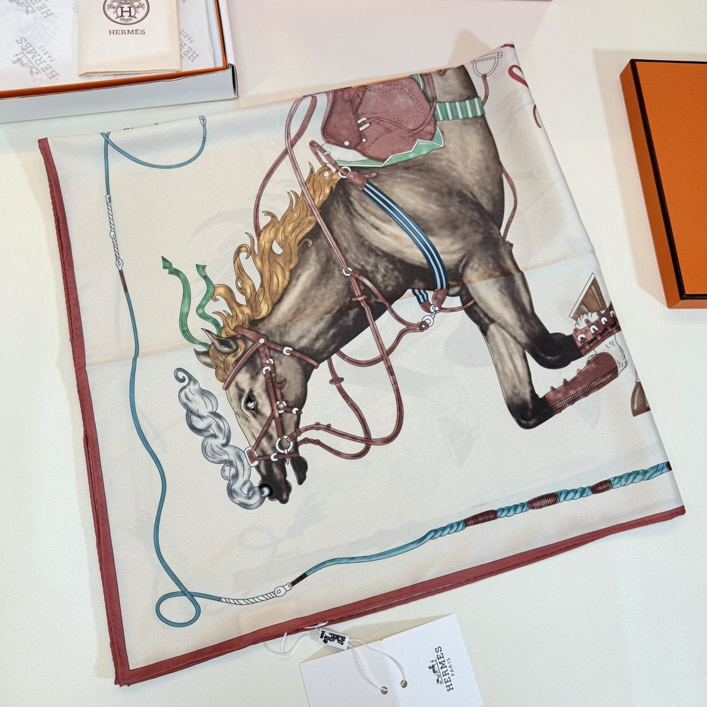 Hermès Equestrian Silk Scarf