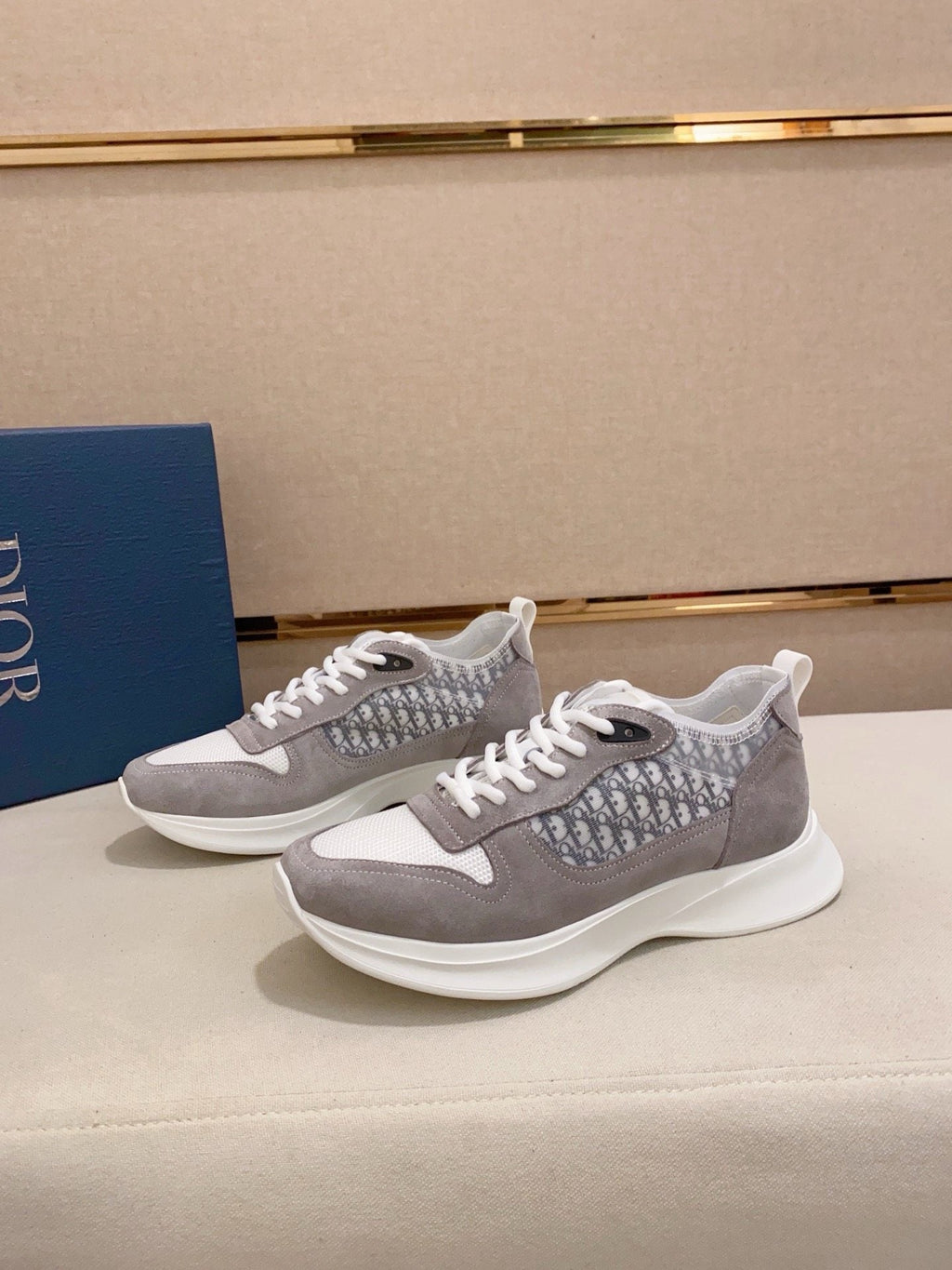 Dior B30 Low-Top Sneakers - White Sole With Rounded Tread Details