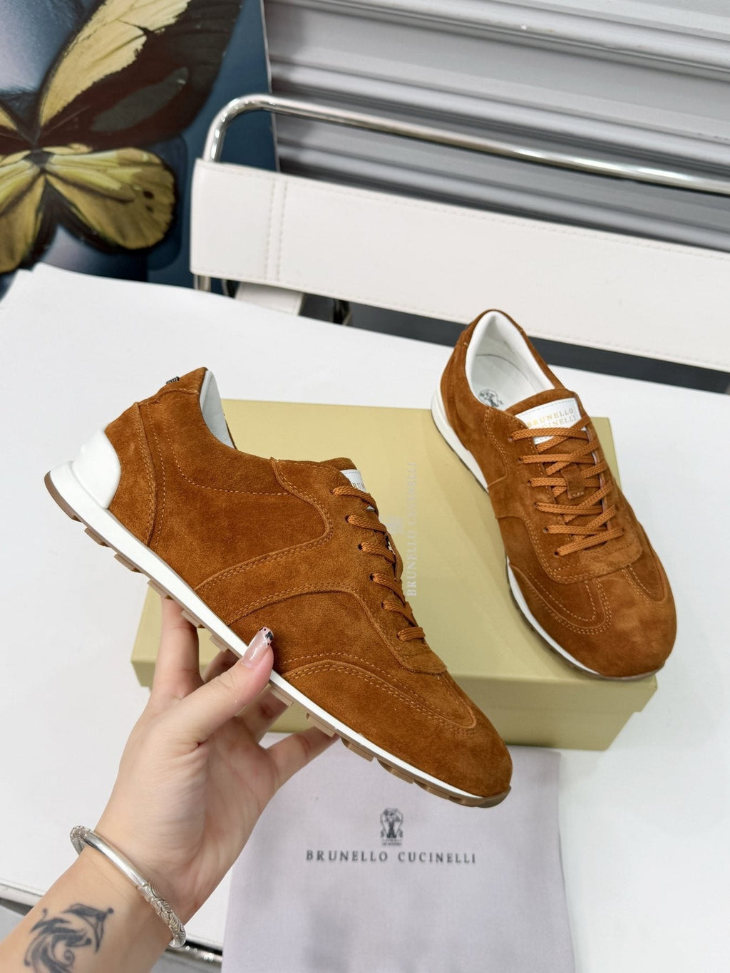 Brunello Cucinelli Paneled Low-Top Sneakers